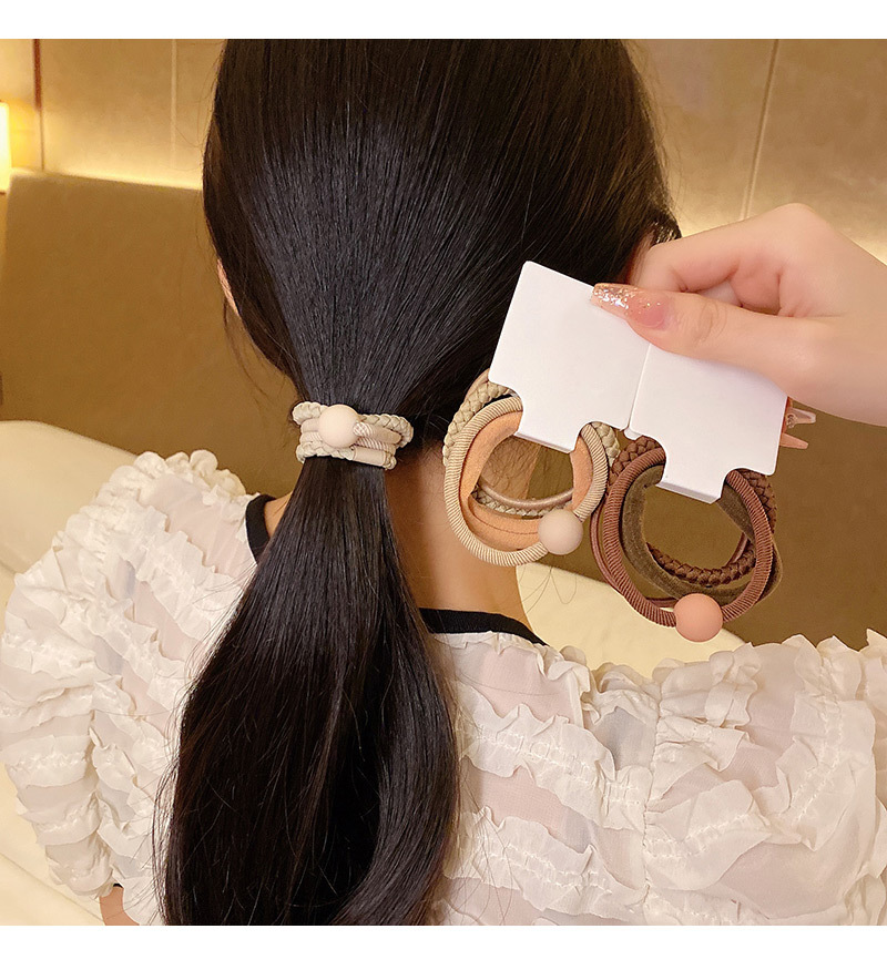 Simple Style Solid Color Elastic String Knitting Hair Tie display picture 2