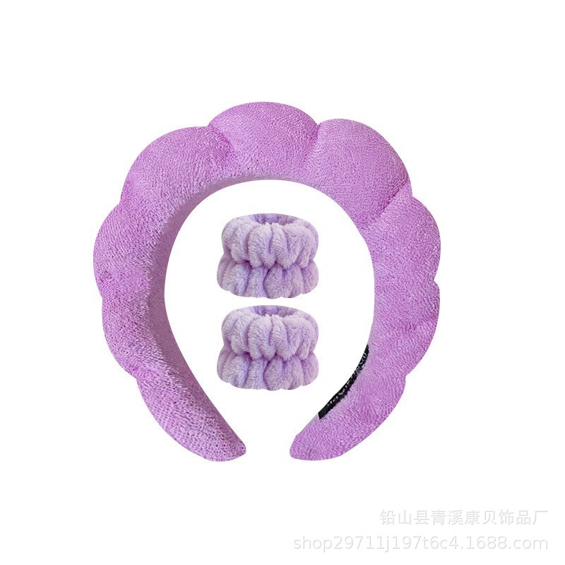 Diadema de esponja retorcida Amazon 2025, diadema de calavera alta, pulsera, diadema de pelo retorcida de felpa, diadema para lavado de cara para mujer, accesorios para el cabello