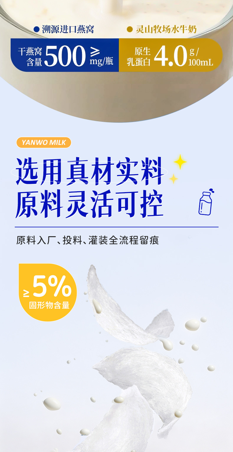Ready to Eat Bird's Nest Milk Gift Box 150g x 8 Bottles with 500mg Dried Bird's Nest Per Bottle key features