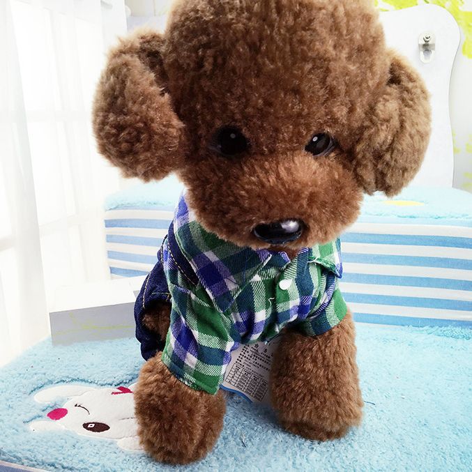 Haustierbekleidung im Karostil, Hunde- und Katzenbedarf, Vierbeiner-Katzenoveralls, Denim-Haustierbekleidung_voghion.com