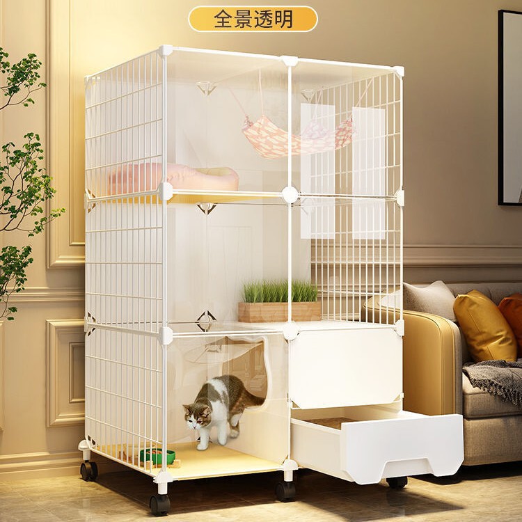 猫ケージ家庭用屋内猫砂盆一体猫別荘猫小屋猫舎猫屋トイレ超巨大自由空間|undefined