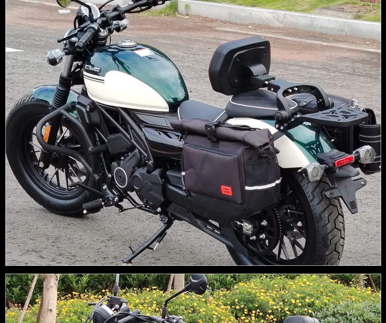 Suitable for Cfmoto 250Clc Bumper Tail Box Bag Guard Bar Side Bag Folding Backrest Rack Carbon Steel Motorcycle