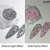 Retroreflective yellow nail sequins for manicure for nails, suitable for import, new collection, wholesale