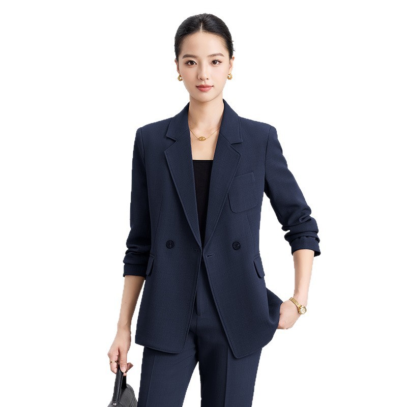 杏色西装套装女2025新款管理层职业正装职场通勤穿搭修身西服外套|undefined