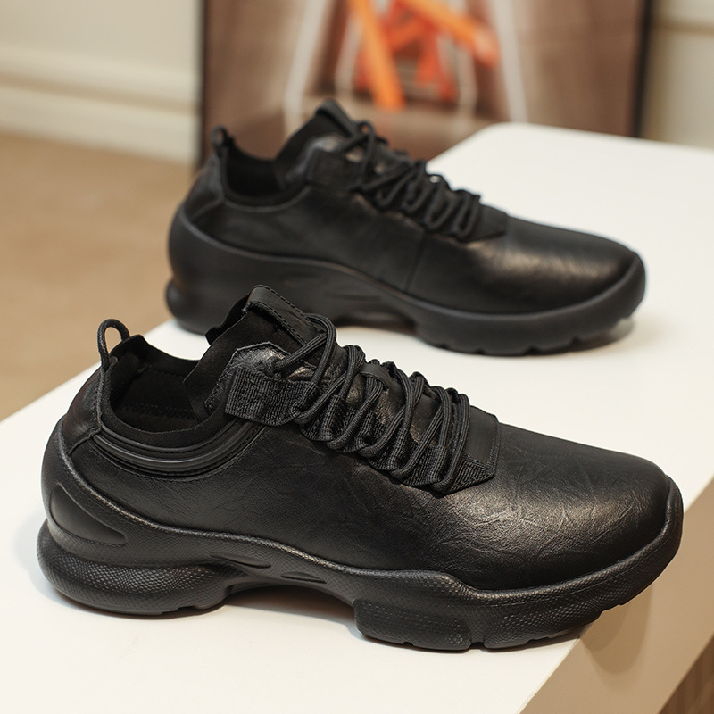 Business Men's Shoes 2025 Autum New Formal Leather Shoes Work Clothing Versatile Sports Casual Shoes Black High-End Walking Shoes