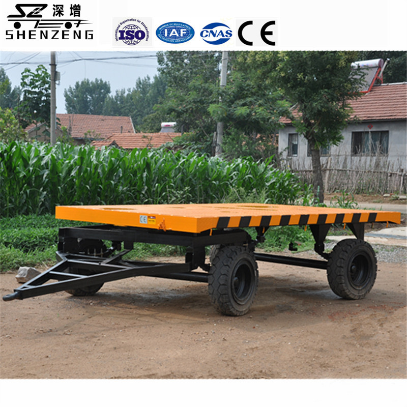 厂家销售低平板拖车 带减震带转盘悬浮式车架5T低平板拖车