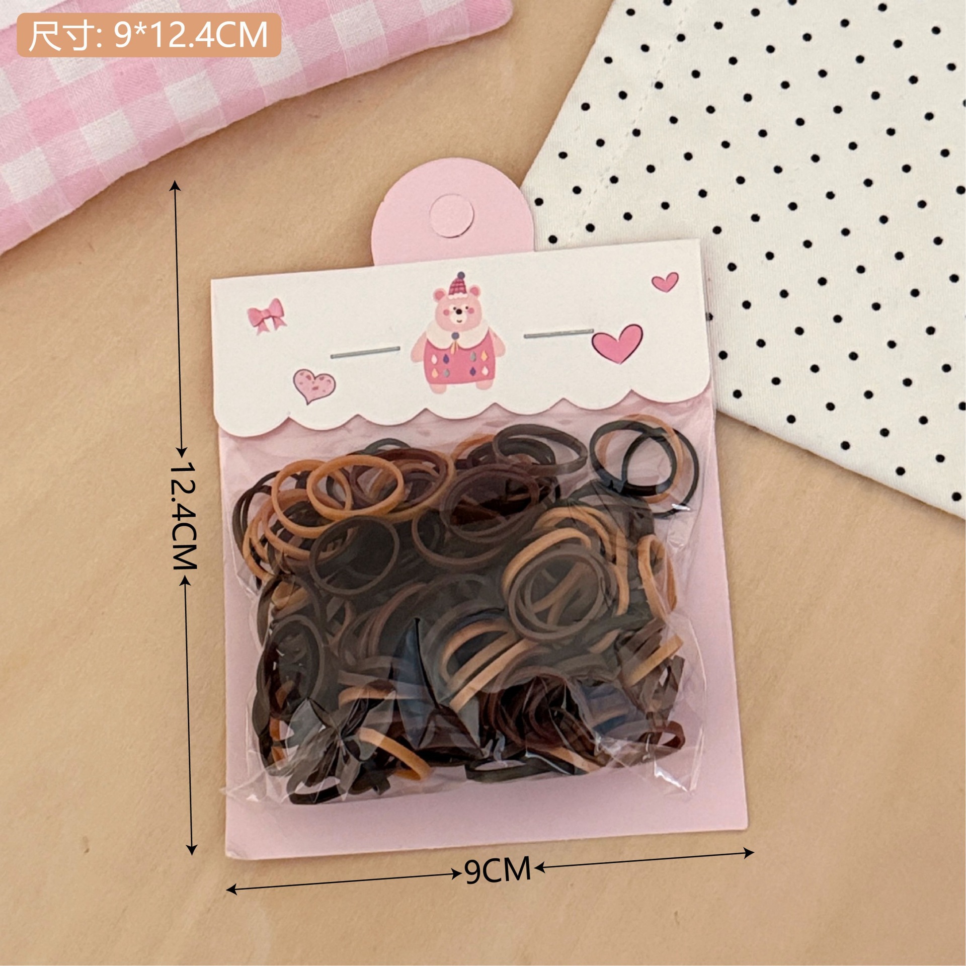 Ligas para Cabello Desechables Infantil en Caja de Plástico y Resina para Niños