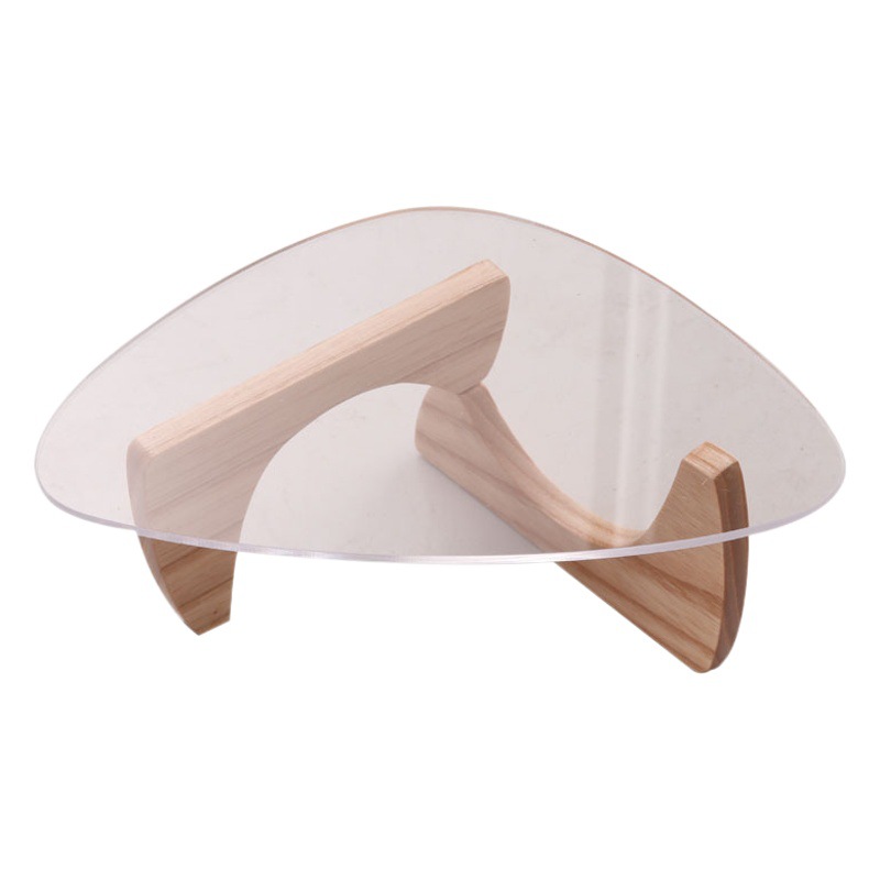 Comida en miniatura y jugar 6 puntos mesa de té negro nogal mini modelo bjd casa de muñecas mesa de té casa de muñecas