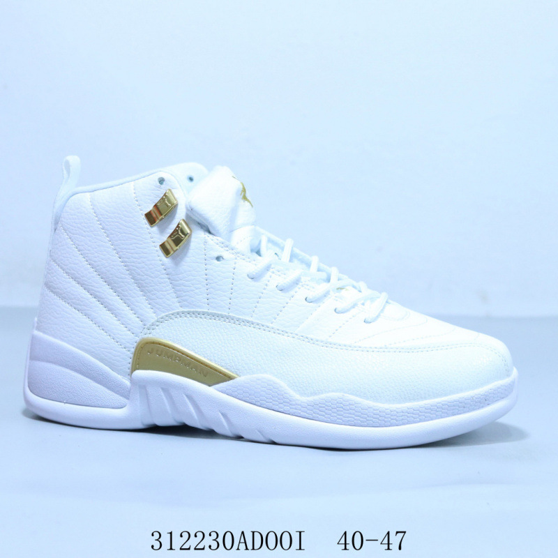 外贸AJ12金扣高帮复古篮球鞋乔12男款橄榄绿休闲时尚百搭运动鞋