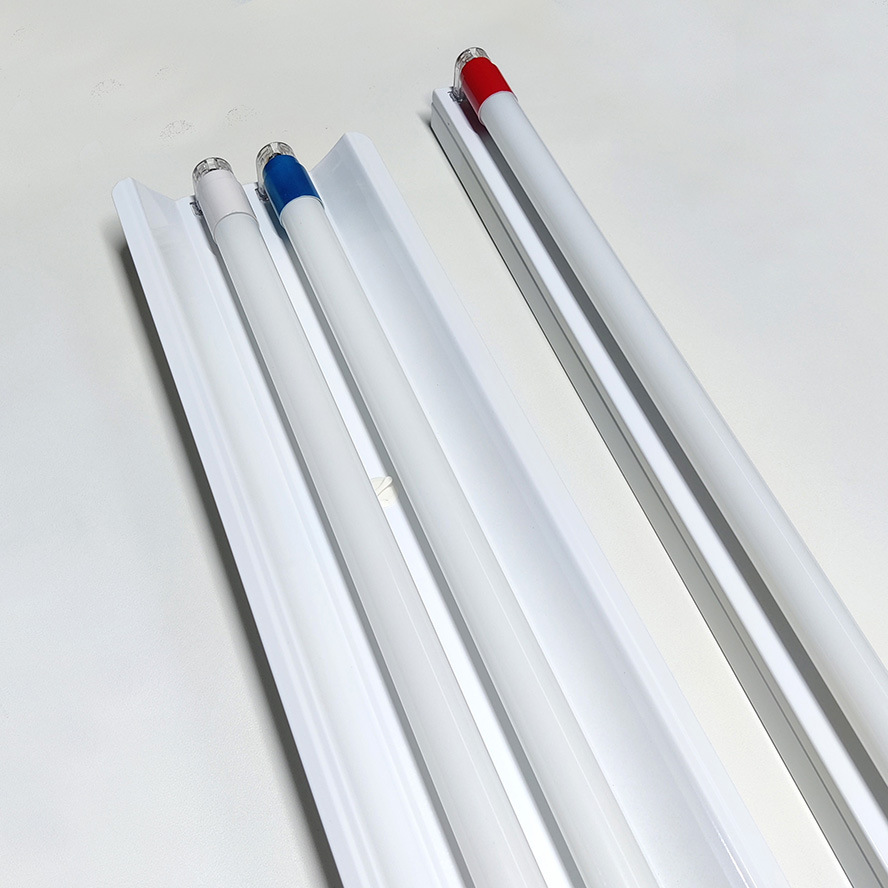 T8 doble tubo con soporte de cubierta lámpara de estacionamiento lámpara de fábrica lámpara de garaje conjunto completo LED lámpara fluorescente de ahorro de energía lámpara de aula