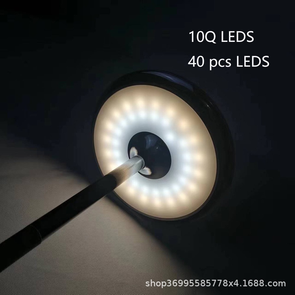 Lámpara de mesa de estilo industrial totalmente de aluminio LED para restaurante, bar y salón, UFO con carga táctil en forma de I, regulable, estilo de lujo ligero