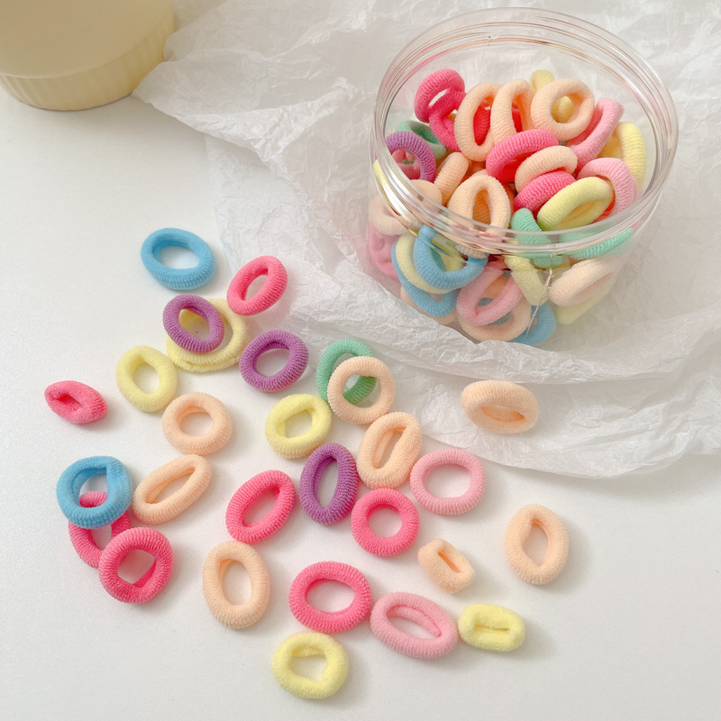Caricatura encantadora anillo de pelo pulgar no daña el cabello de los niños correa de correa pequeña cuerda de cabello para niñas cuerda de cabello