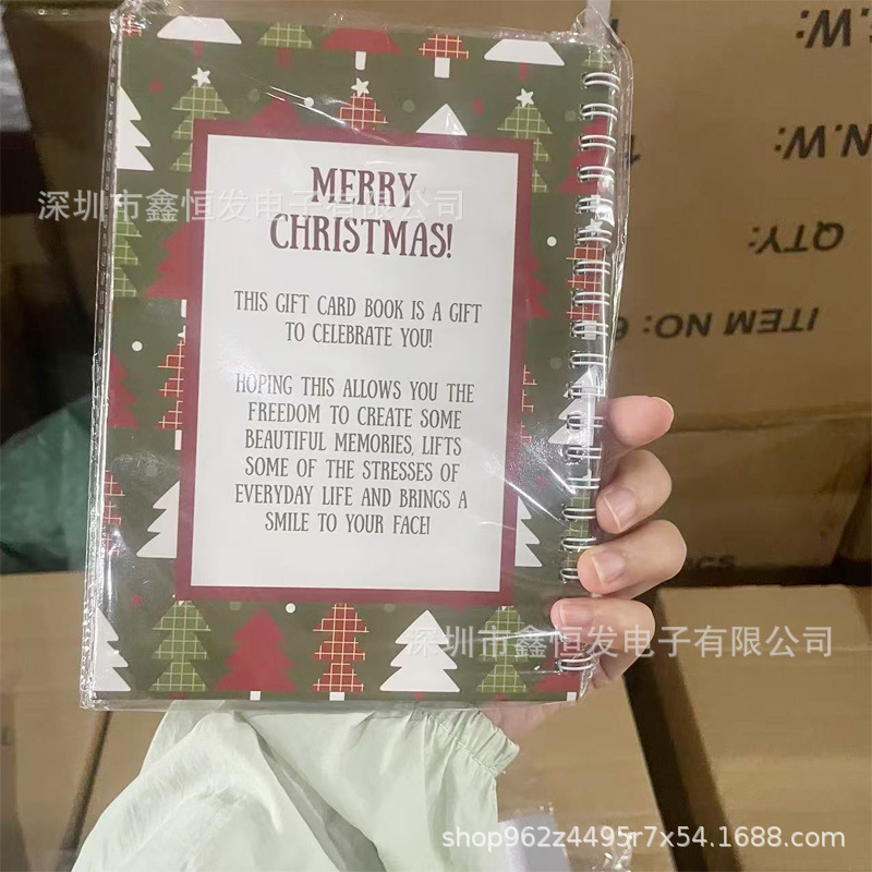 跨境新款MERRY CHRISTMAS! GIFT CARD BOOK圣诞快乐礼品卡书|undefined