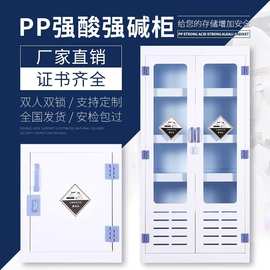 PP酸碱柜学校实验室药品柜双门器皿柜化学试剂柜耐腐蚀安全柜厂家