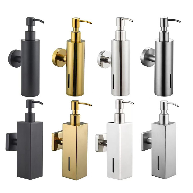 304 Stainless Steel Soap Dispenser Hotel Bathroom Manual Press to Take Hand Sanitizer Dishwashing Liquid Dishwashing Liquid Dispenser