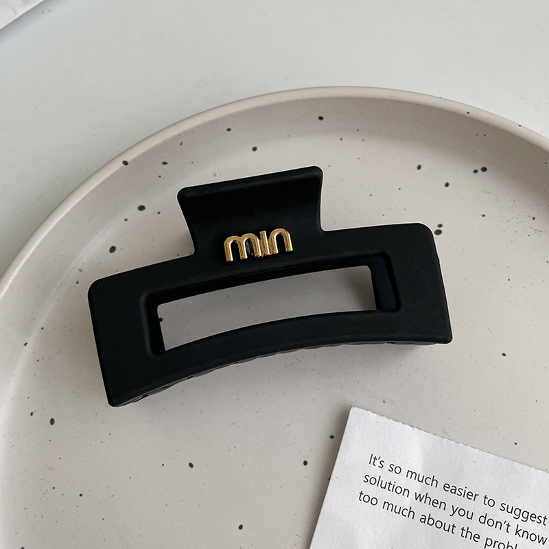 Accesorios para el cabello de pinza de tiburón de acrílico grande de Corea, clip de agarre para el cabello de disco simple, tocado de horquilla de cabeza femenina al por mayor