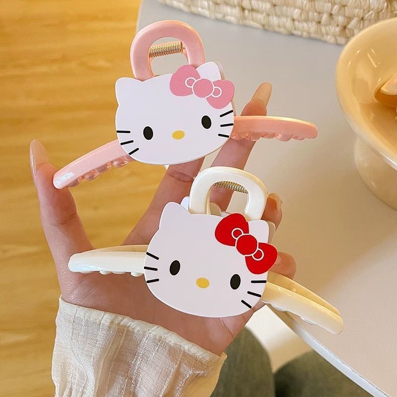 新しい甘くてかわいい子猫のヘアクリップ、女性用ニッチハイエンドシャーククリップ、後頭部の気質ヘアクリップ|undefined
