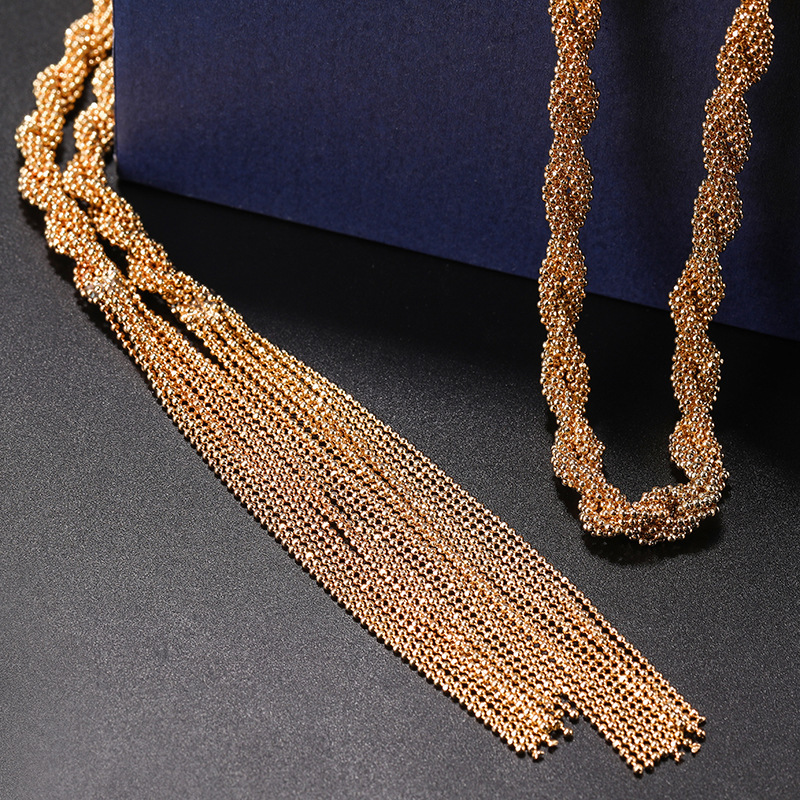 European and American Elegant Fashion Hand-Woven Large Necklace All-Match Clothing Necklace Amazon H