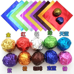 Colorful Packaging Tinfoil Brown Sugar Pu'Er Tuocha Candy Chocolate Gold Foil Aluminum Foil Tinfoil Kidsren's Handmade