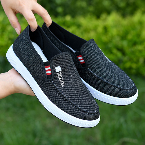  New Old Beijing Cloth Shoes Lazy Slip-on Men's Canvas Shoes Work Shoes Casual Sports Cloth Shoes for Men
