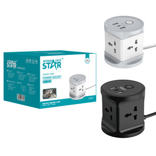 winningstar European gauge vertical socket converter with USB desktop stereo multifunctional Tower socket