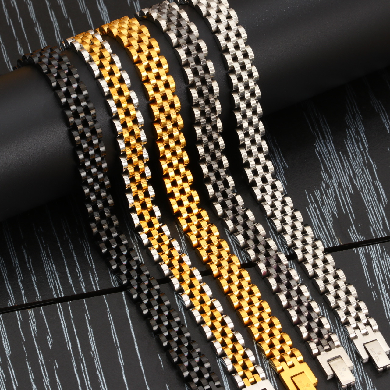 Factory Specializes in Cross-Border Amazon Fashion Simple Titanium Steel Watch Strap Bracelet Men's and Women's Bracelet Jewelry Stainless Steel Mesh Strap