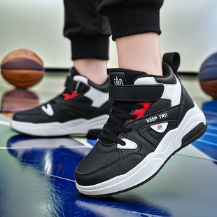 Primary School Students' Casual Platform Board Shoes Cross-border Hot Sale Children's Shoes Boys Basketball Shoes 2025 Four Seasons Leather Wear-resistant