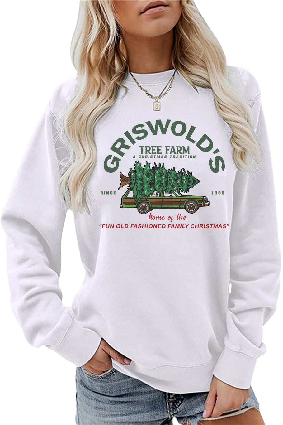 Women's Hoodie Long Sleeve Hoodies & Sweatshirts Printing Christmas Christmas Tree Letter display picture 3