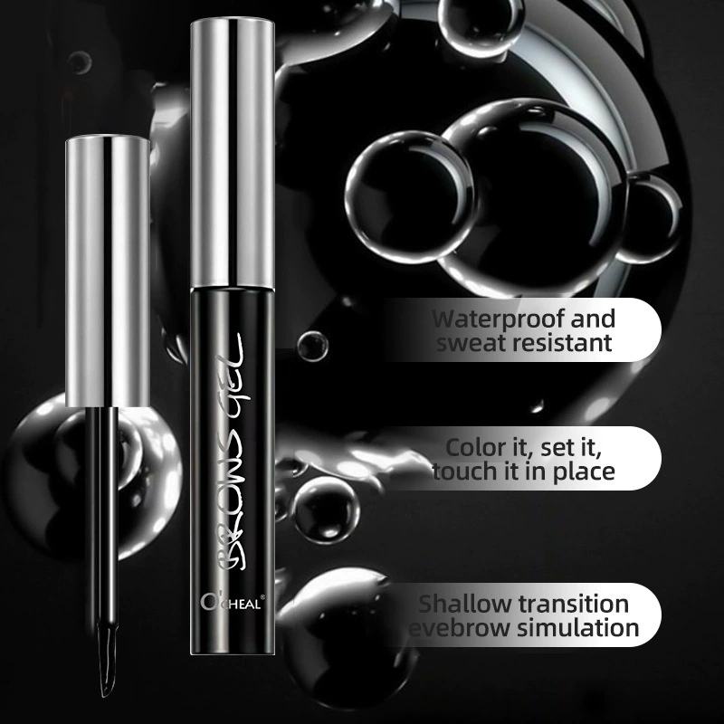 Д Detachable waterproof eyebrow dye, makeup remover, English, long-term effect, no smudge
