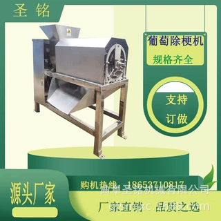 大型葡萄除梗机阳光玫瑰青提快速除梗不伤果肉 不锈钢果梗分离机