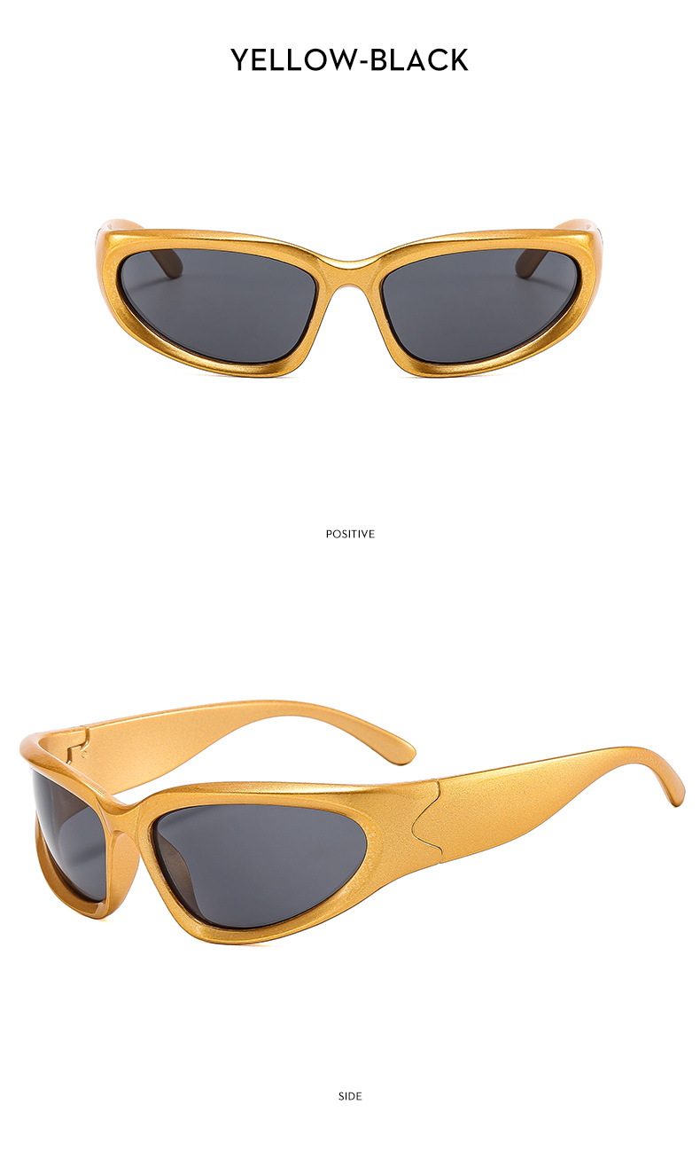 Millennium Future New Y2K Spicy Girl Cycling Punk Sports Network Occhiali da sole rossi Occhiali alla moda da donna_voghion.com