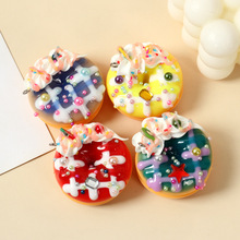 仿真甜品甜甜圈钥匙扣挂件创意奶油小蛋糕包包挂饰仿真水果蛋糕