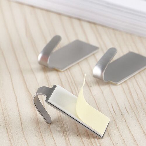 Cross-border exclusive kitchen irregular small hooks stainless steel no drilling strong mini six-piece set small adhesive hooks wholesale