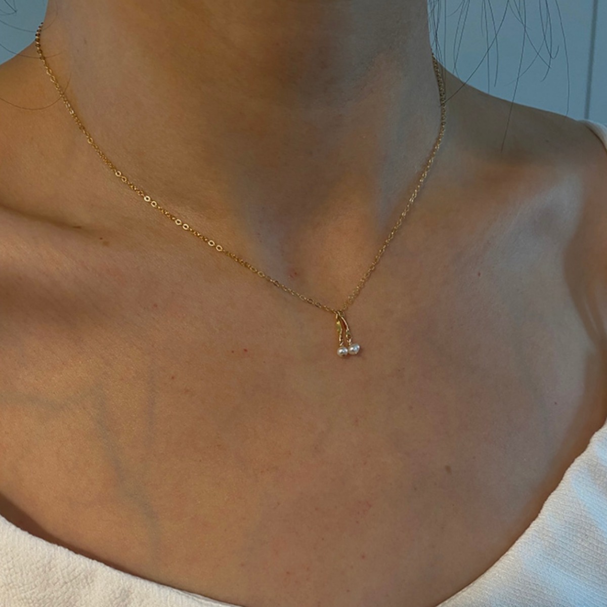 Colar de pérolas magnético de luxo para mulher choker elegante_voghion.com