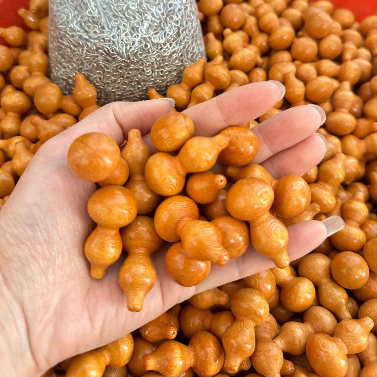 厂家批发桃木葫芦DIY木质工艺品挂件现货葫芦批发手工创意挂件配
