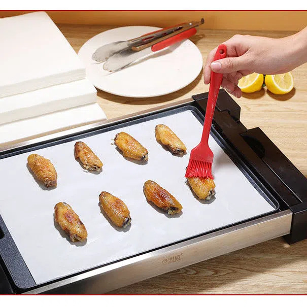 Papel de aceite para hornear blanco, almohadillas para hornear, bandejas para bandejas, papel absorbente de aceite, papel a prueba de aceite, papel de bandeja de madera, almohadillas para papel de aceite, grado alimenticio