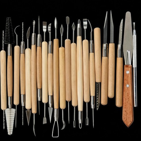 Conjunto de herramientas de cerámica transfronterizas de barro de cerámica de escultura DIY fábrica directa