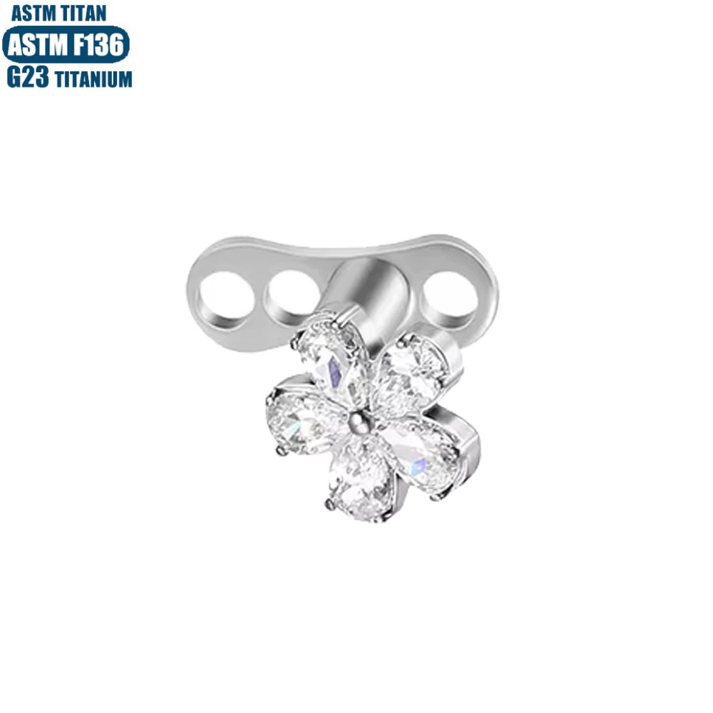 16G labret stud size and finish detail