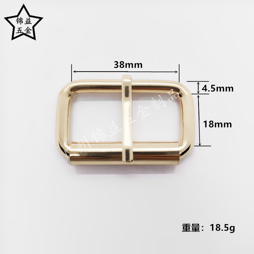 现货供应箱包五金配件 金属铁线滚筒调节针扣 38mm皮带针通扣