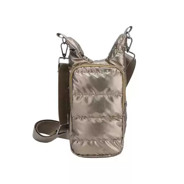 Cross-Border Velvet Crossbody Chest Bag with Multiple Compartments, Lightweight Sports Waist Bag, Waterproof Women's Lightweight Cotton-Filled Solid Color Small Crossbody Bag