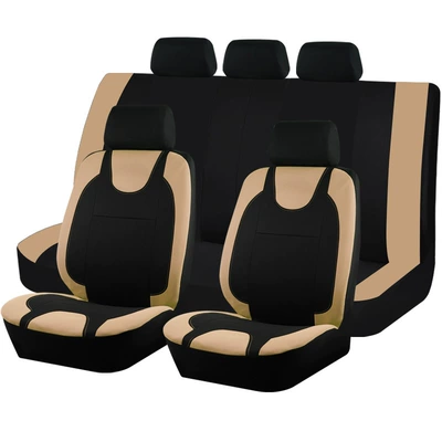 Car Seat Cover | Universal seat cover - creamy-white-2-front-seat-4-piece-set