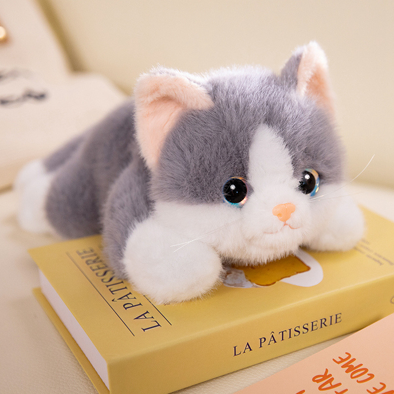 Muñecas de gato transfronterizas, muñecas de peluche, muñecas de gato blanco, muñecas de tela, regalo de cumpleaños para niños