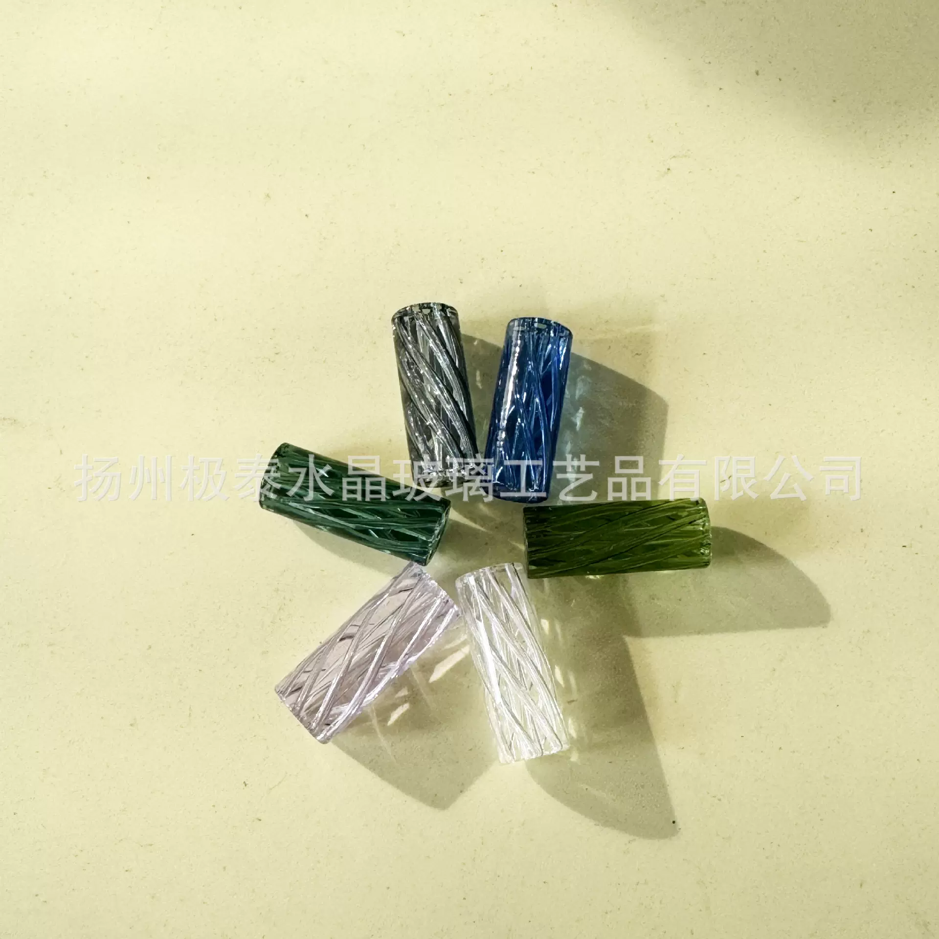 加工批发彩色条纹透明多孔7孔8孔9孔螺纹玻璃烟嘴