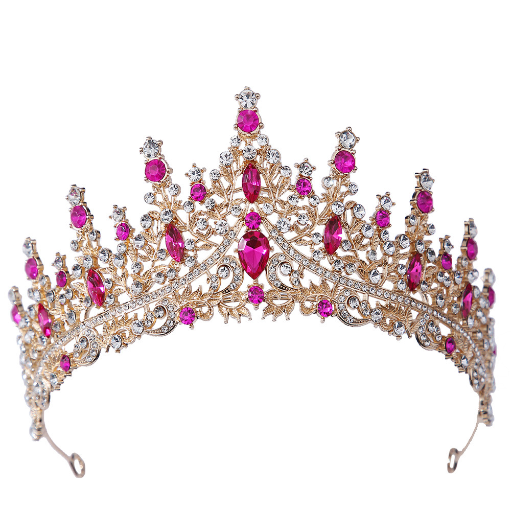 Corona nupcial nuevo estilo europeo tocado aleación rhinestone cristal vestido de novia accesorios Amazon accesorios para el cabello Accesorios
