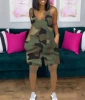 Camouflage green shorts