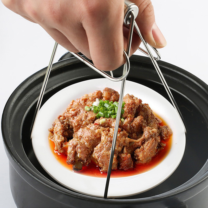 宜潔ステンレス蒸し料理は食器を取って手の引き出し器の土鍋のクリップの滑り止めの食器を挟んで台所の9729を挟みます。|undefined
