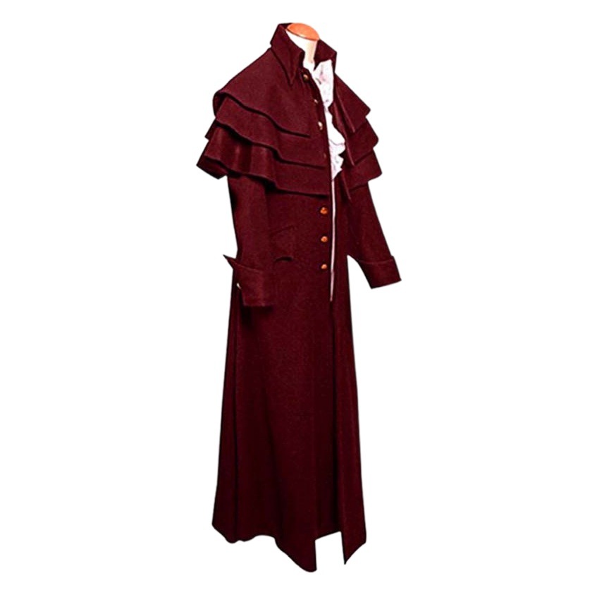 Disfraz de Sacerdote Medieval de Talla Grande Europeo y Americano, Chaqueta con Cuello Alto y Botones, Uniforme de Disfraz para Escenario, Fantasía Europea y Americana