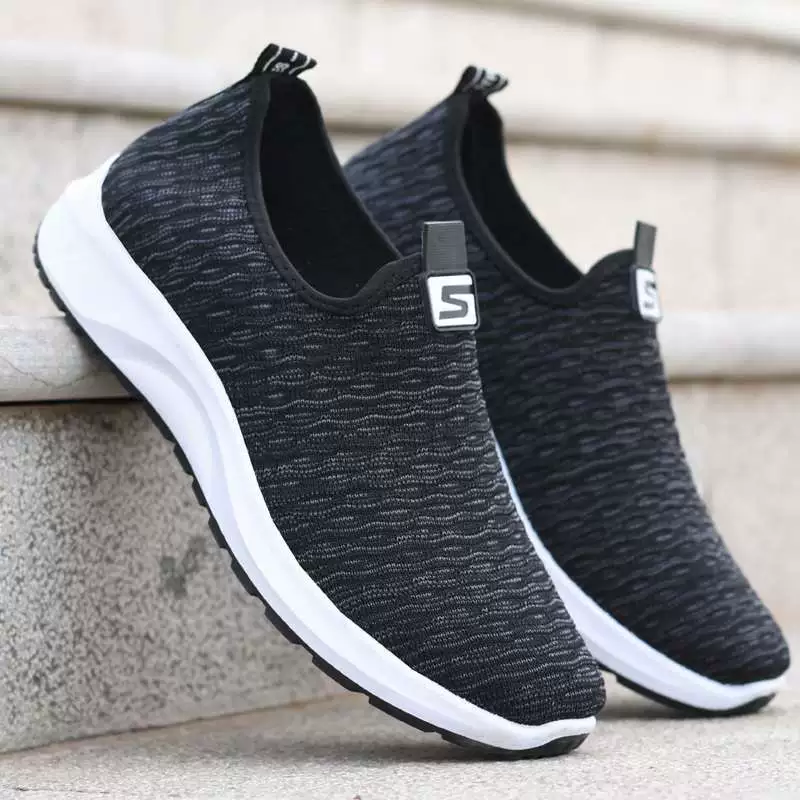 Старая северная тканевая обувь, мужская обувь, весенне-осенняя мужская тканевая обувь без шнуровки, дышащая повседневная мужская тканевая обувь для пап среднего и пожилого возраста