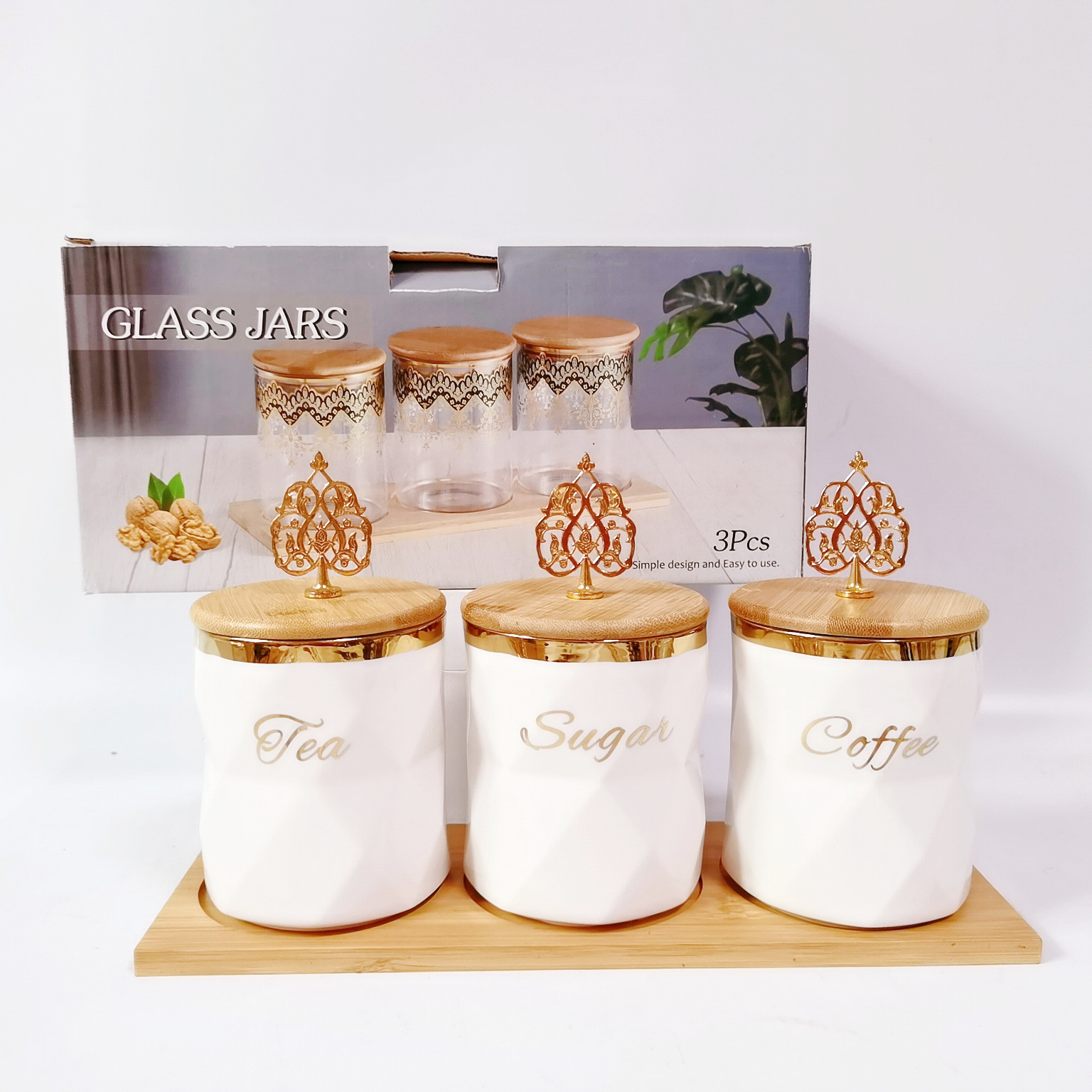 Exportación de Oriente Medio almacenamiento de cerámica Jar galvanoplastia sellado Jar granos gruesos almacenamiento Jar diamante condimento Jar traje Jar