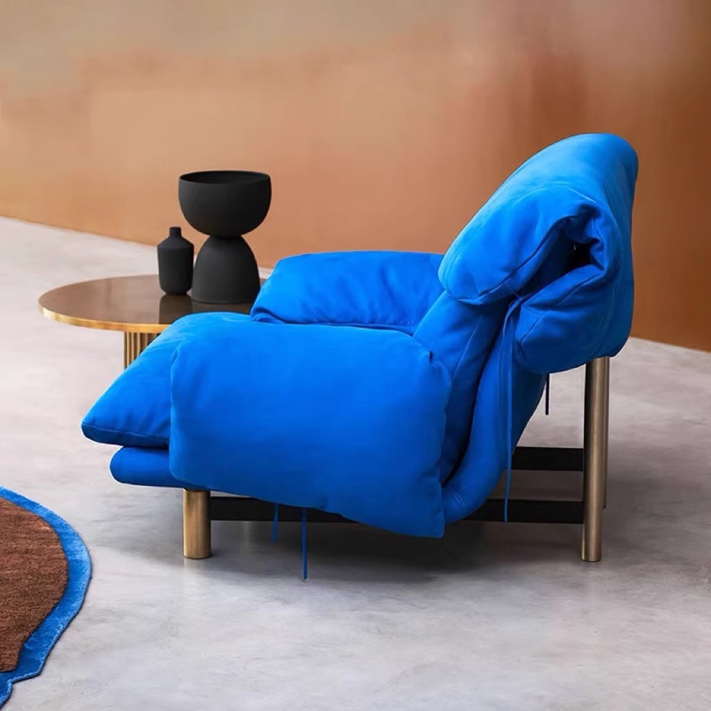 Sofá minimalista italiano BaxterJO esmerilado diseñador de cuero de vaca de forma creativa alta sensación de sofás de pluma